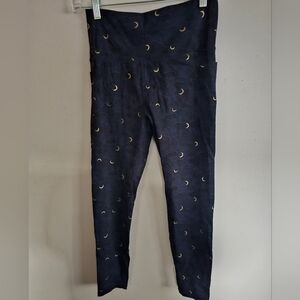 Zyia Navy Moon Gold Terrace Luxe 7/8 leggings Sz 4